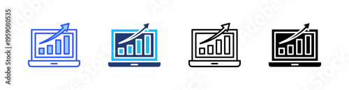 Data Analytics Multi Style Icon Set Vector 