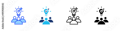 Competitor Multi Style Icon Set Vector 