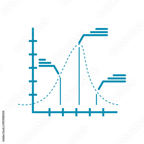 Data analytics graph icon