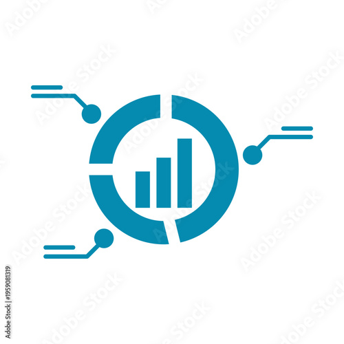 Data analytics graph icon