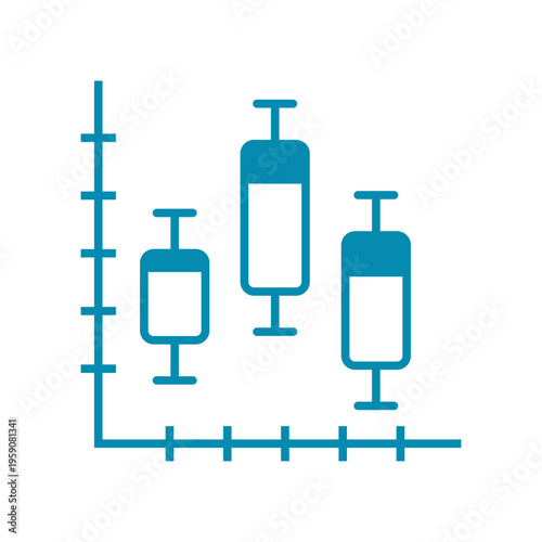Data analytics graph icon