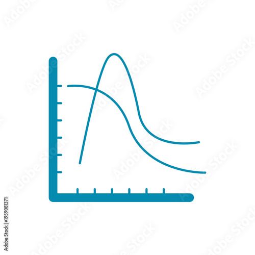 Data analytics graph icon