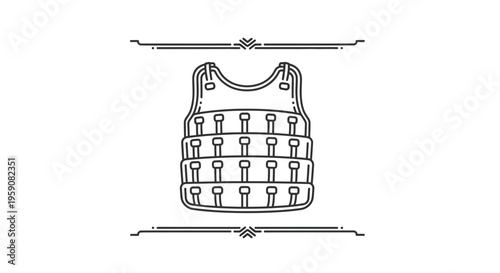 Life Vest Icon Outline Vector Illustration