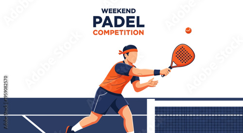 Dynamic Padel Tournament Illustration Dynamic Action Shot Capturing The Thrill Of The Match