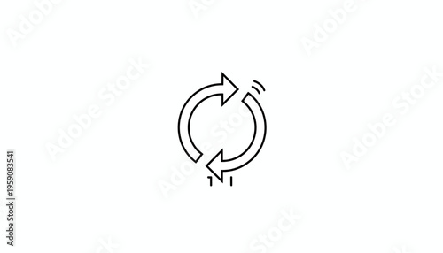 Circular arrows icon representing refresh, recycle, sync, or repeat process