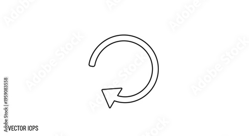 Circular Arrow Icon, Refresh Symbol, Reload Loop, Rotate, Repeat, Undo, Back Button