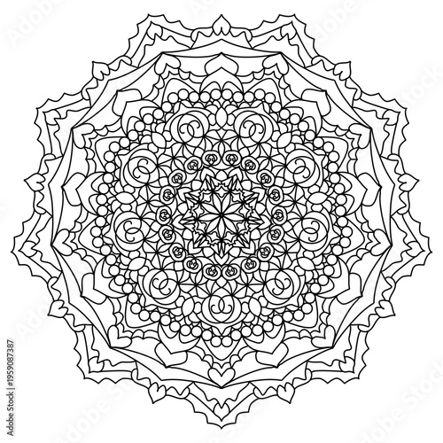 Mandala pattern on white background3