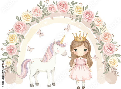 Cute vector illustration set of a happy cartoon family with a smiling woman, baby, and child character icons celebrating love and childhood fun