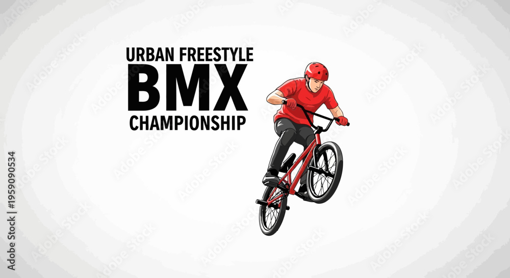 Fototapeta premium Dynamic Urban Freestyle BMX Championship Graphic Artwork