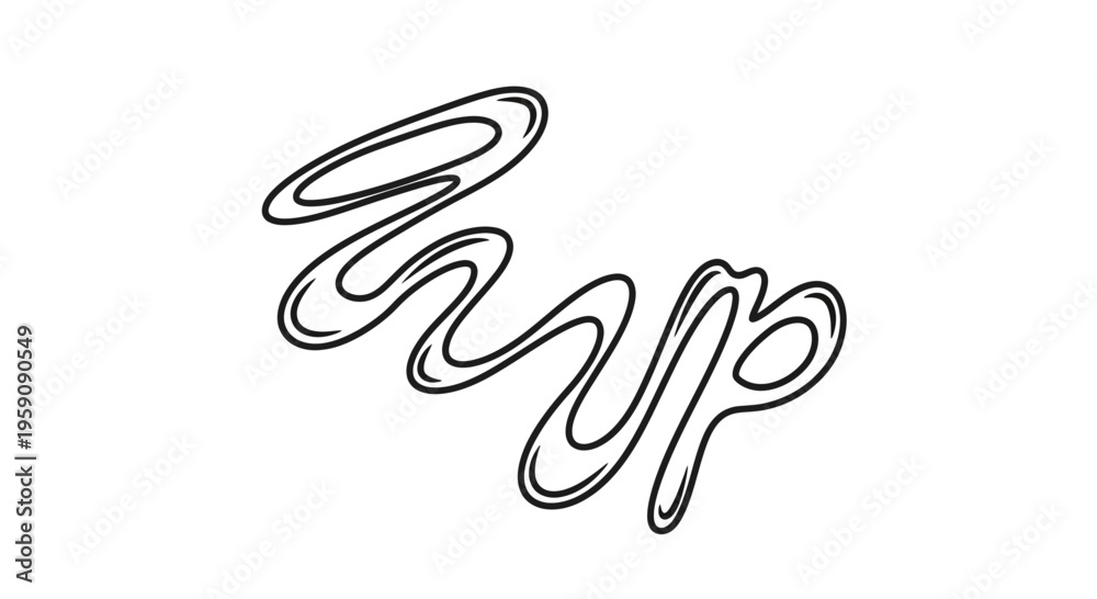 Obraz premium Abstract Wavy Lines, Dynamic Swirls, Black and White Graphic Element