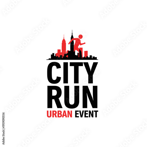 Dynamic Urban Run: A Vibrant Logo for City Races and Sporting Events Worldwide