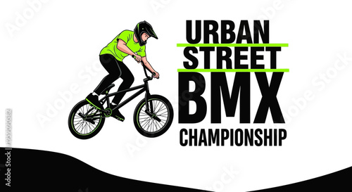 Dynamic Urban Street Bmx Championship Event Graphics Action Rider