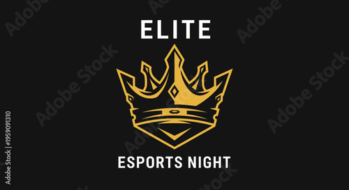 Elite Esports Night Royal Crown Logo Design
