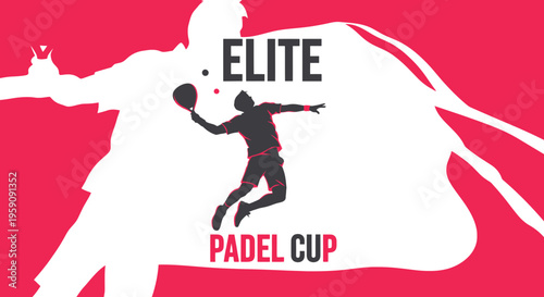 Elite Padel Cup Sports Tournament Championship Graphic Design