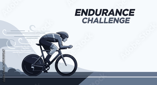 Endurance Challenge Cyclist Pushing Limits Against Winds