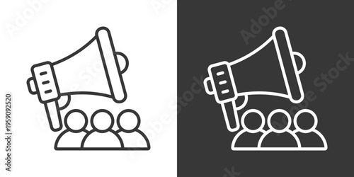 Audience Icon Set Vector Collection Isolated In Black And White