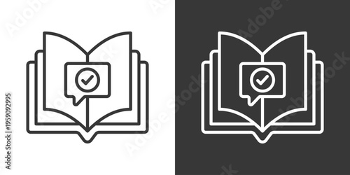 Review Icon Set Vector Collection Isolated In Black And White