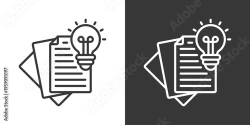 Inspiration Icon Set Vector Collection Isolated In Black And White