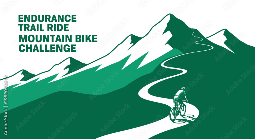Fototapeta premium Endurance Trail Ride Mountain Bike Challenge