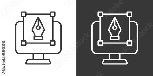 Typography Icon Set Vector Collection Isolated In Black And White
