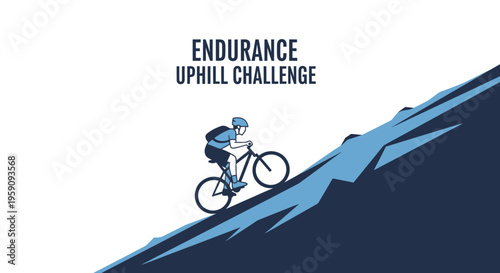 Endurance Uphill Challenge Mountain Biking Graphic Design