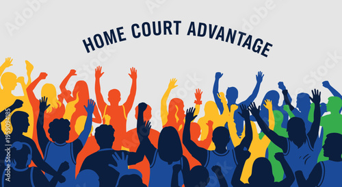 Energetic Crowd Cheers Home Court Advantage Enthusiastic Fans