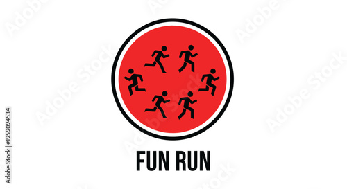 Energetic Group Sprinting Fun Run Concept Art