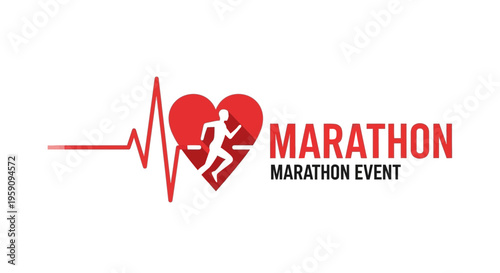 Energetic Marathon Logo Design for Sports Events Showcasing Endurance and Fitness