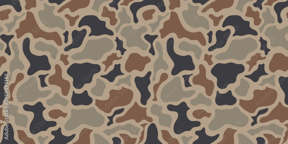 Fototapeta premium vector duck hunter camouflage pattern, hunting camo. Desert old school camo.