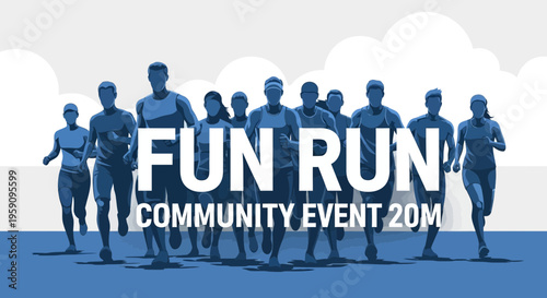Enthusiastic Runners Embark on a Community Fun Run Event for a Vibrant Gathering