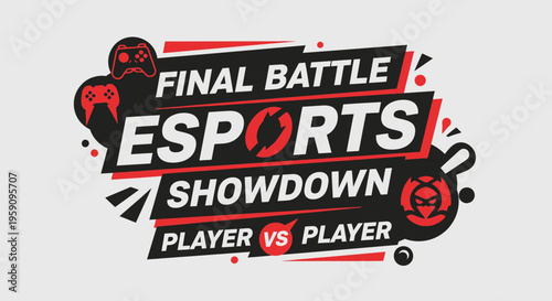 Esports Championship Player Versus Player Showdown Graphics And Design