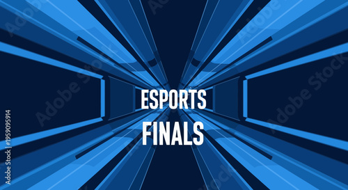 Esports Finals Digital Futuristic Arena Background with Bold Text