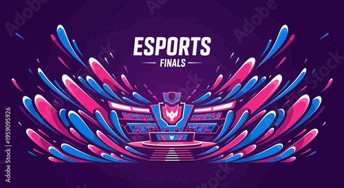 Esports Finals Spectacular Celebration Of Digital Competition And Victory Vibrant Energy