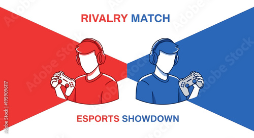 Esports Showdown Confrontation Rivalry Match Two Opponents Gaming