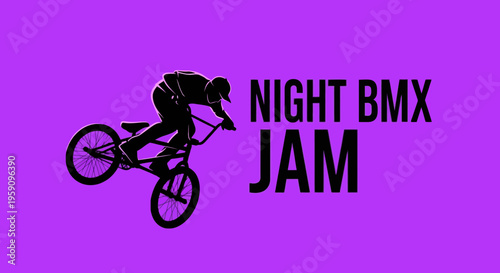 Evening BMX Showdown: A Silhouette Rider Performing a Skillful Stunt in the Air