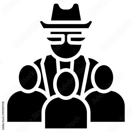 Organized Crime glyph icon