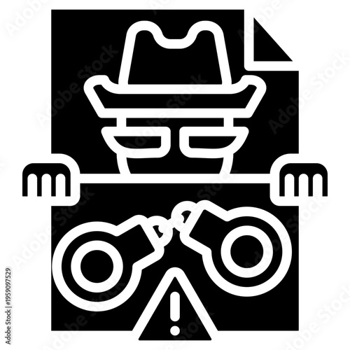 Theft Case glyph icon