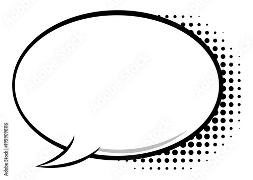 漫画の丸いふきだしのイラスト