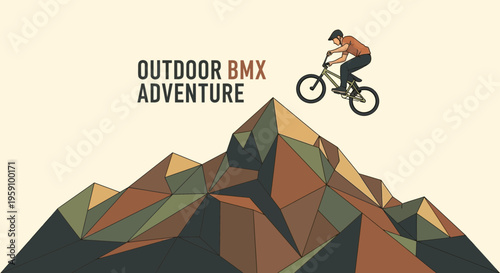 Extreme Mountain Biking Thrill Adventure On Peaks