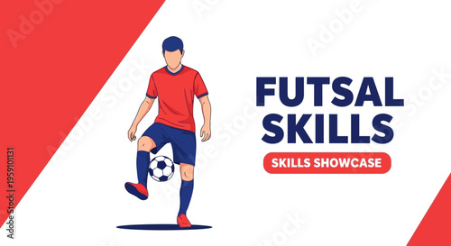 Futsal Player Demonstrating Ball Control Skills And Drills