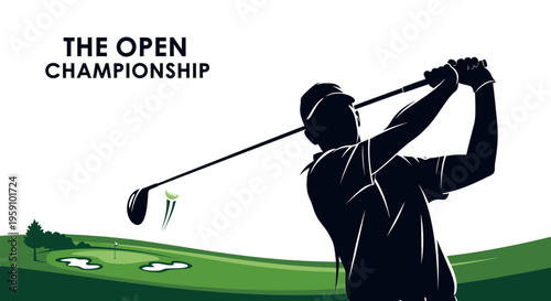 Golf Championship Silhouette Action Dynamic Strike