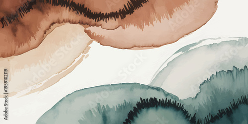 Artistic Natural Earthy Watercolor Wash and Texture