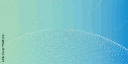 Faint Honeycomb Grid on Blue Gradient Backdrop