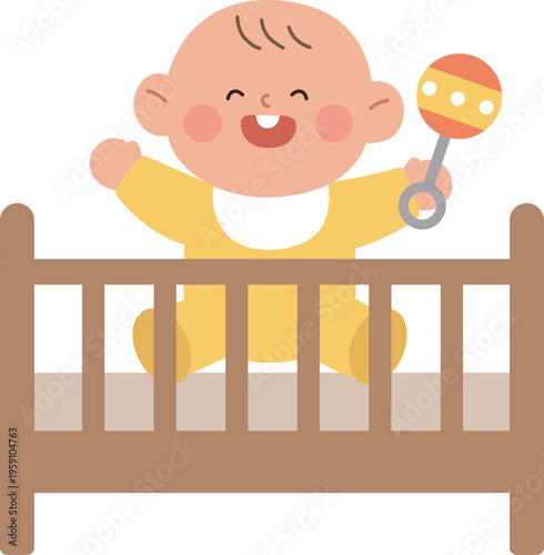baby in a crib