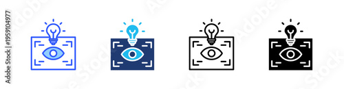 Perception Multi Style Icon Set Vector 
