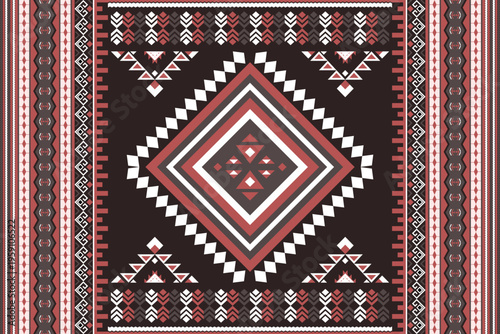 Ethnic Geometric Diamond Pattern Textile Design – Handcrafted Style Not AI Generated.Traditional ethnic diamond geometric seamless pattern inspired by tribal textile design, handcrafted style, suitabl