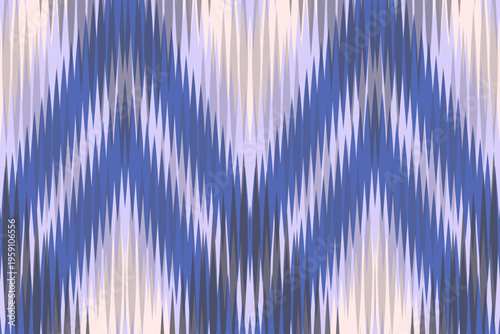 Blue Ikat Wave Seamless Pattern – Textile Inspired Design Not AI Generated.Abstract blue ikat wave pattern with soft gradient transitions, inspired by traditional fabric dyeing techniques.