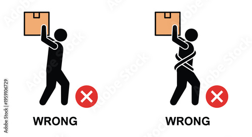 Various black and white shipping and handling symbols for packaging