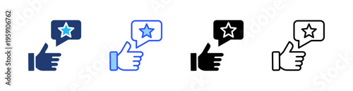 Feedback Multi Style Icon Set Vector 