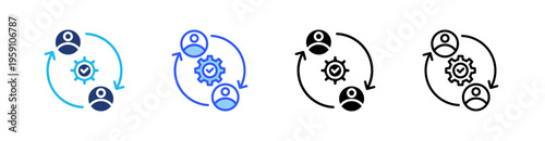 Employee Involvement Multi Style Icon Set Vector 